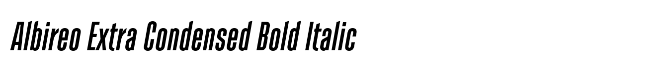 Albireo Extra Condensed Bold Italic image